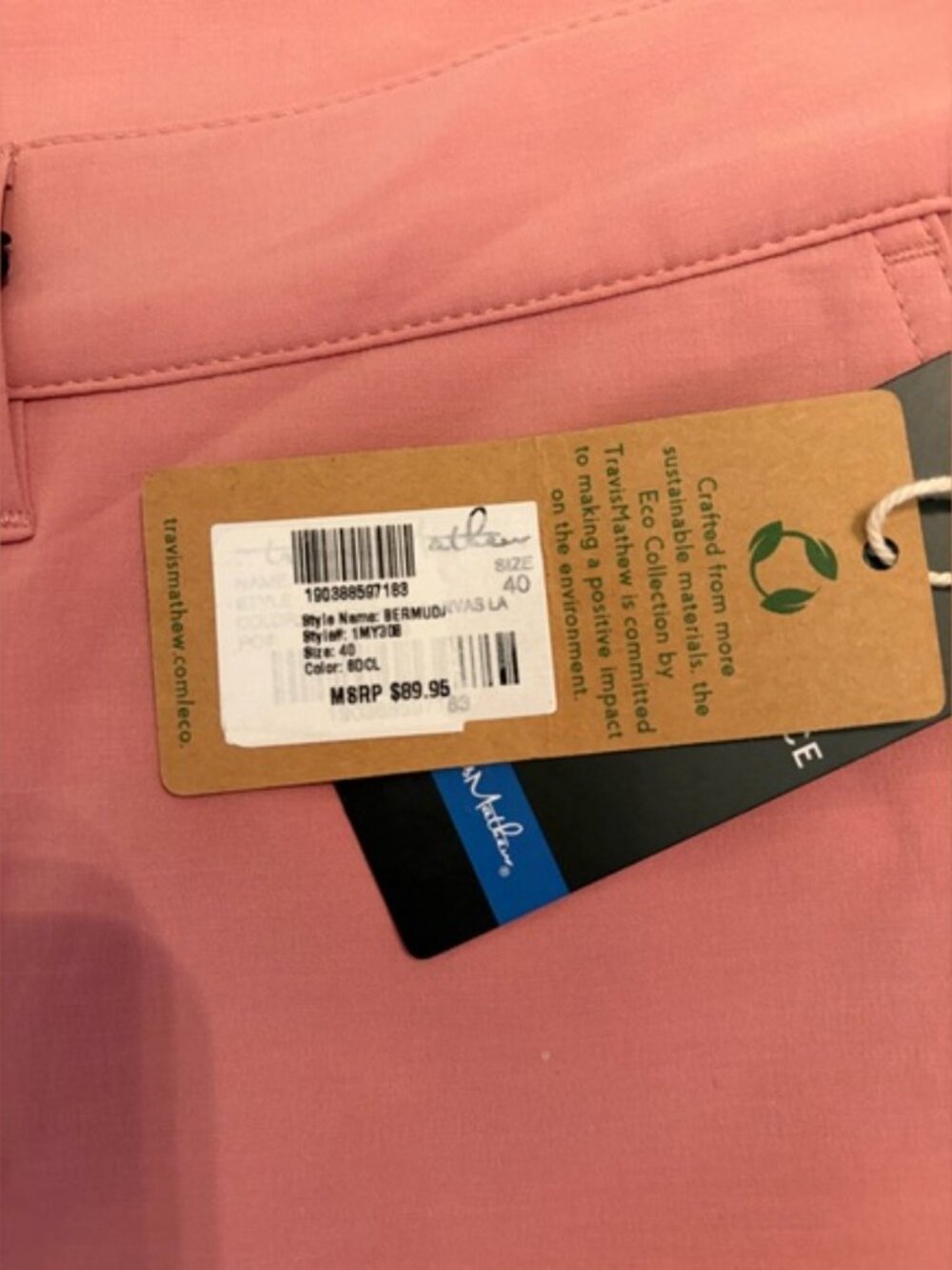 Travis Mathew Men’s Shorts Golf NWT Bermuda Golf Shorts 8” size 40 - Picture 7 of 9